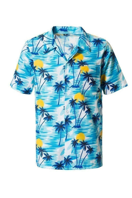 Chemise hawaïenne bleue