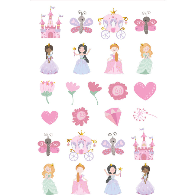 Faux tatouages de princesses 25 pièces