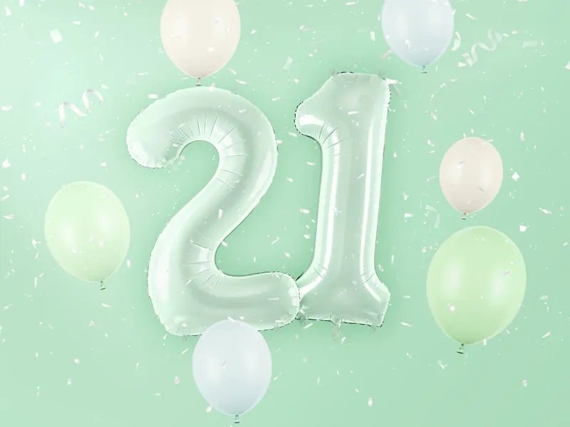 2 Jaar Cijfer Ballon Mintgroen 72cm van Partydeco koop je bij Partywinkel