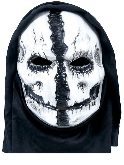 Masque d'Halloween noir et blanc crâne