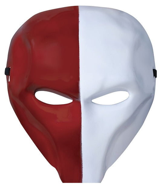 Masque rouge et blanc