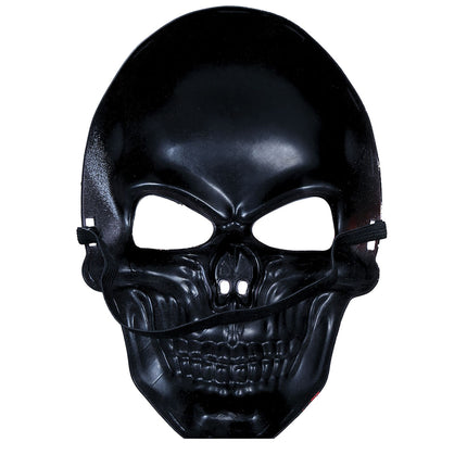 Masque d'Halloween rouge et blanc crâne