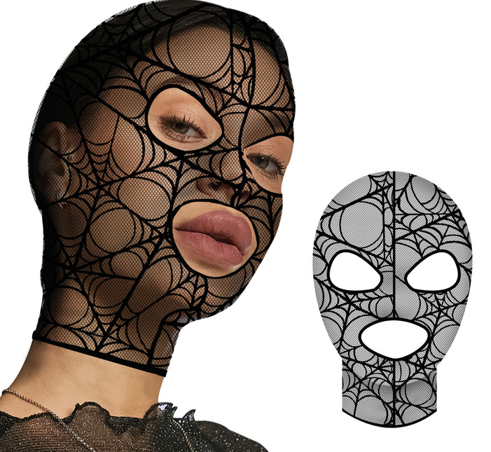 Masque de dentelle toile d'araignée