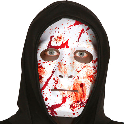 Masque d'Halloween Blanc Sanglant
