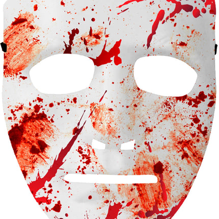 Masque d'Halloween Blanc Sanglant