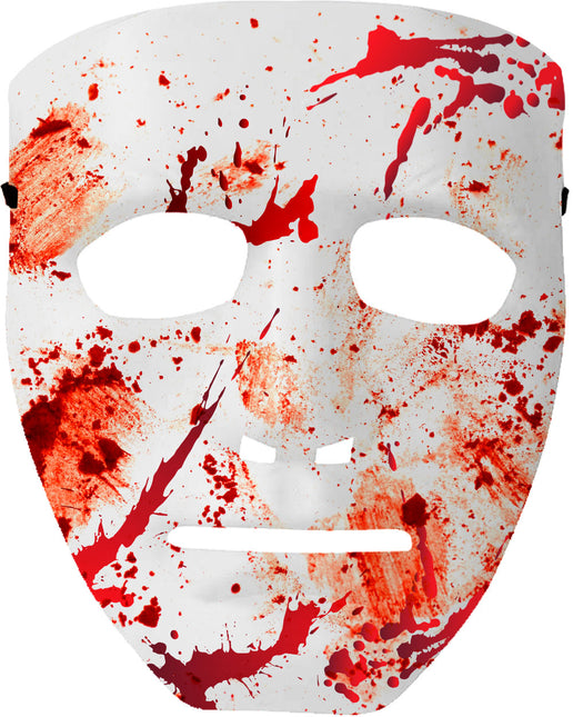 Masque d'Halloween Blanc Sanglant