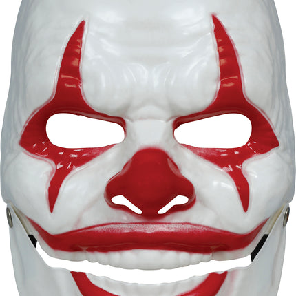 Masque rouge de clown souriant