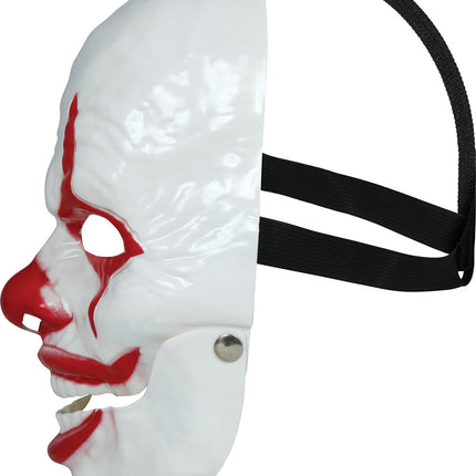 Masque rouge de clown souriant