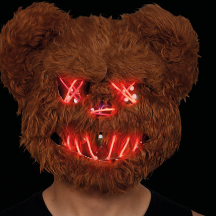 Masque d'Halloween « Ours brun » avec lumière