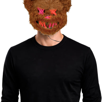 Masque d'Halloween « Ours brun » avec lumière