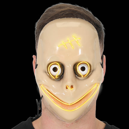 Halloween Masker Wit Momo Met Licht