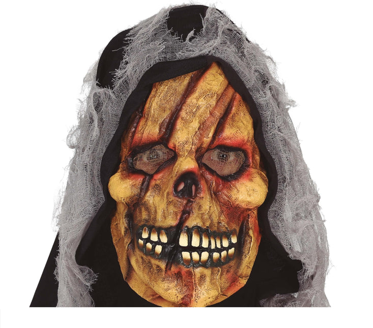 Masque d'Halloween jaune Squelette