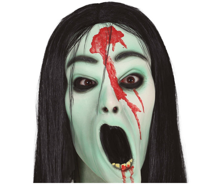 Masque d'Halloween vert Horror Girl
