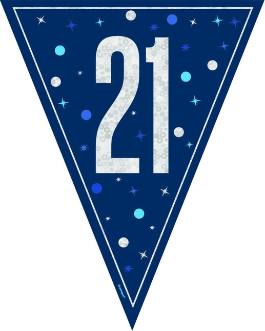 21 Jaar Slinger Blauw 2,5m van Unique koop je bij Partywinkel