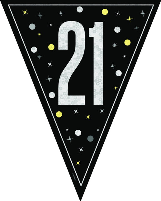 21 Jaar Vlag 2,74m van Unique koop je bij Partywinkel