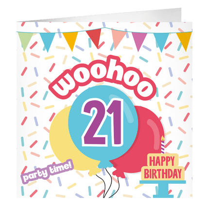 21 Jaar Wenskaart 23cm - Partywinkel - 8716764239045