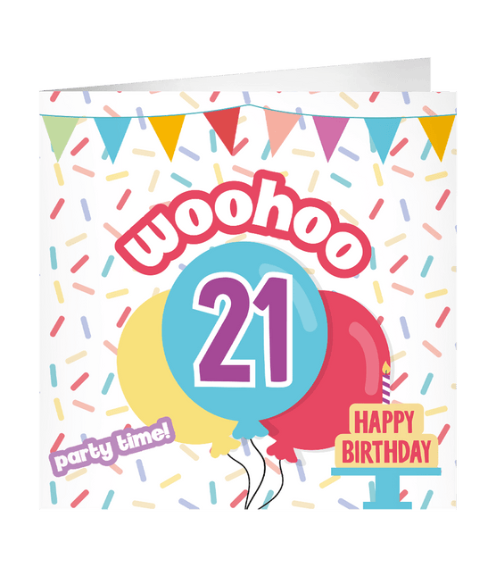 21 Jaar Wenskaart 23cm - Partywinkel - 8716764239045