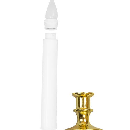 SET DE 6 BOUGIES BLANCHES AVEC LUMIÈRE VACILLANTE ET MINUTERIE 23 CM