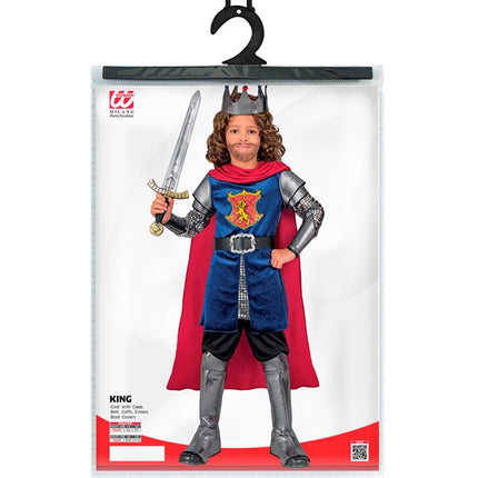 Costume de roi Bleu Rouge