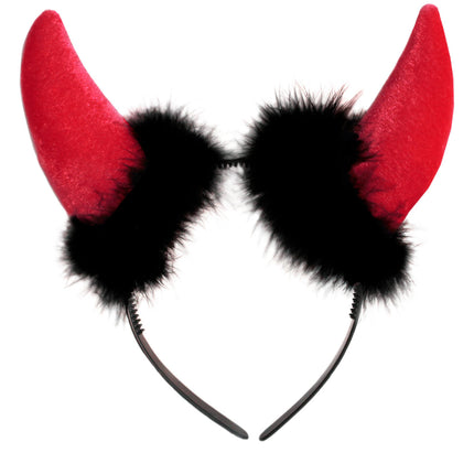 Diadème cornes du diable rouge