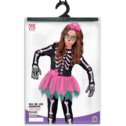 Costume de squelette Noir Rose Enfant