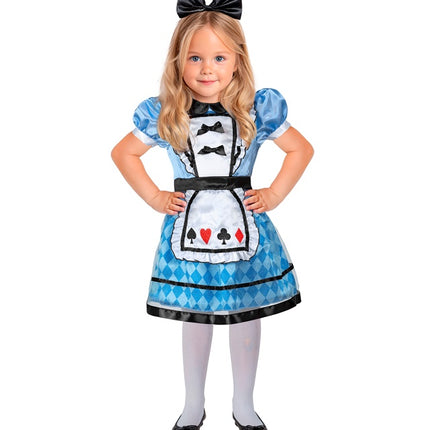 Costume de fille du pays des merveilles bleu