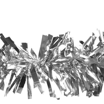 Guirlande argentée large 10m