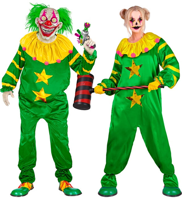 Clown de l'horreur de l'espace Vert Jaune