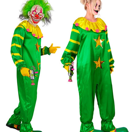 Clown de l'horreur de l'espace Vert Jaune