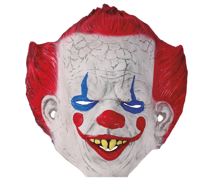 Masque d'Halloween Clown Cheveux Rouges