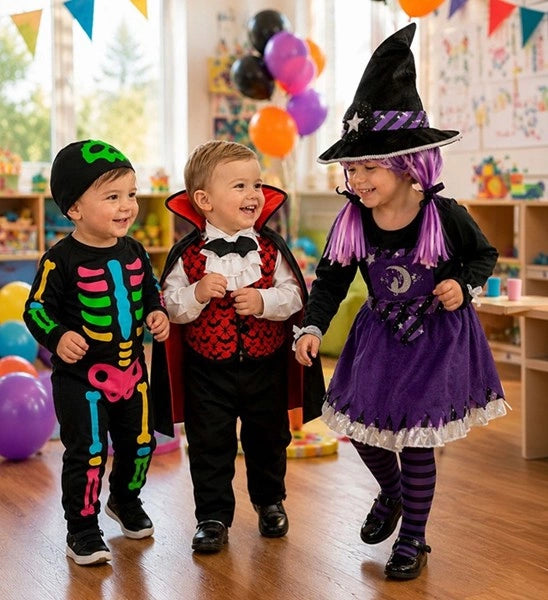 Costume de squelette coloré pour bébé