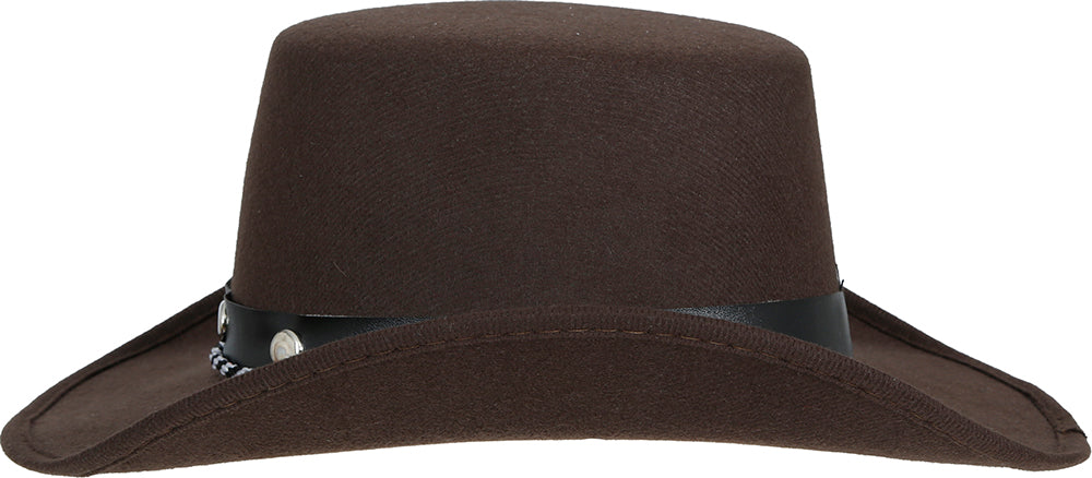 Chapeau de cow-boy en feutre marron enfant