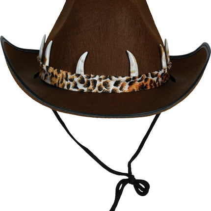 Chapeau de cow-boy australien marron, adulte