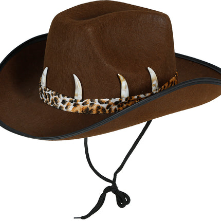 Chapeau de cow-boy australien marron, adulte