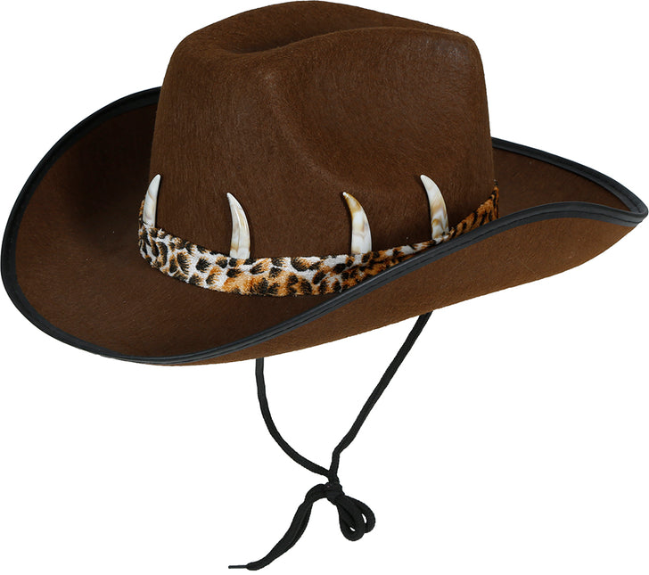 Chapeau de cow-boy australien marron, adulte
