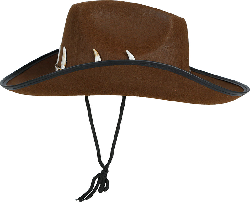 Chapeau de cow-boy australien marron, adulte