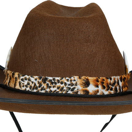 Chapeau de cow-boy australien marron, adulte