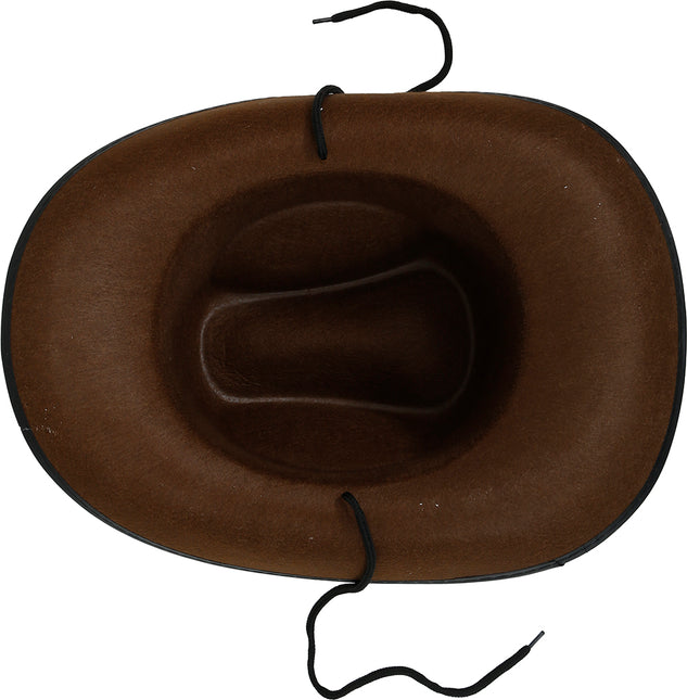 Chapeau de cow-boy australien marron, adulte