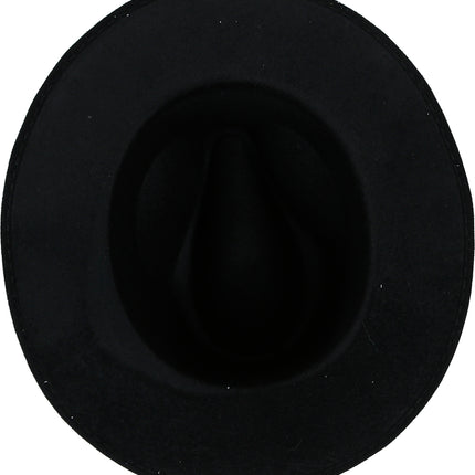 Chapeau de cow-boy en feutre noir avec des clous, pour les adultes