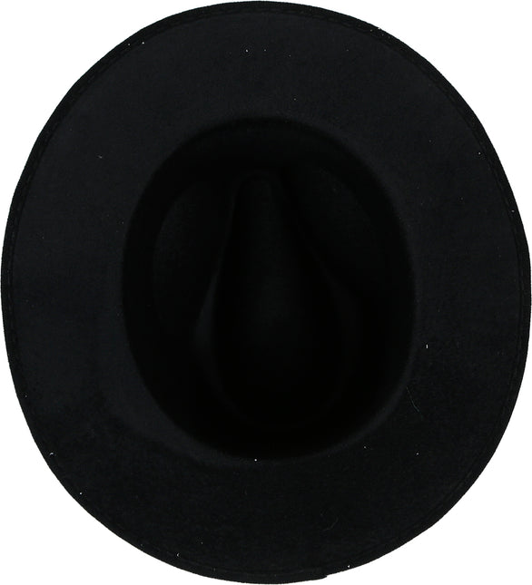 Chapeau de cow-boy en feutre noir avec des clous, pour les adultes