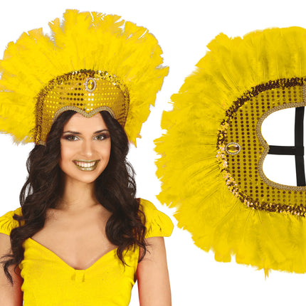 Tête de plume jaune