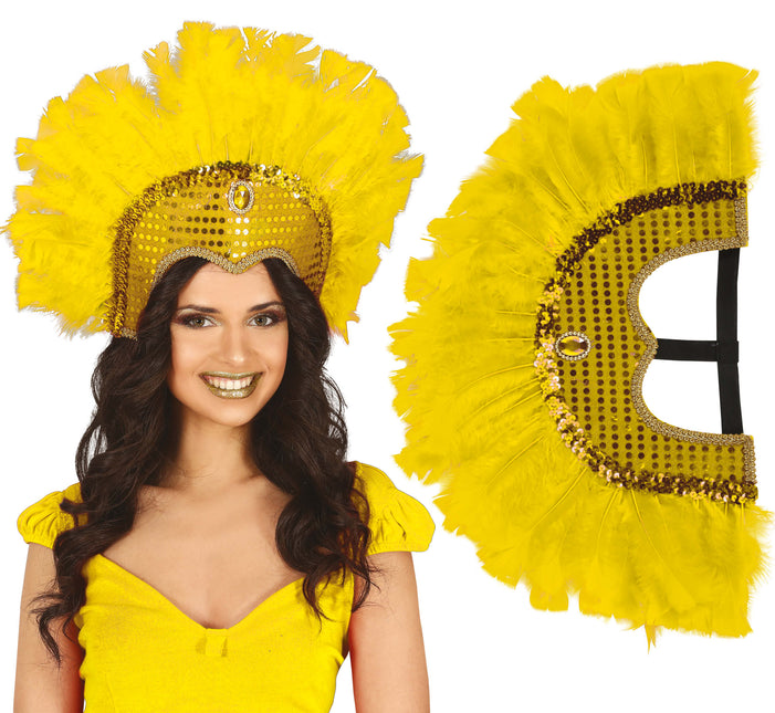 Tête de plume jaune