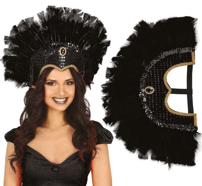 Tête de plume noire