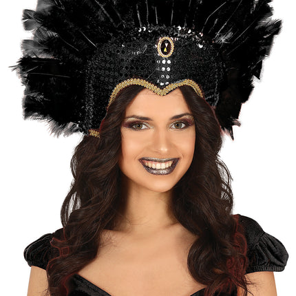 Tête de plume noire