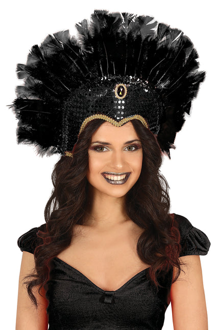 Tête de plume noire