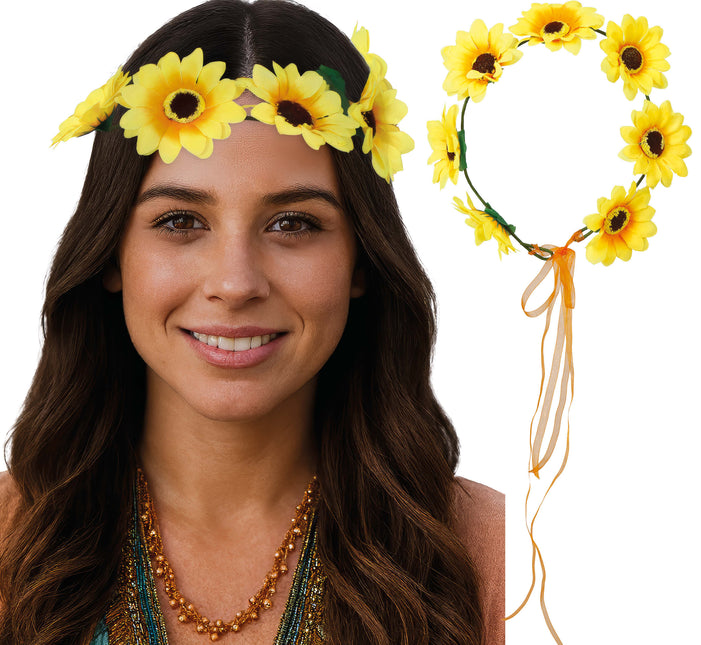 Bandeau de fleurs jaune