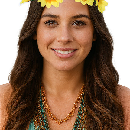 Bandeau de fleurs jaune