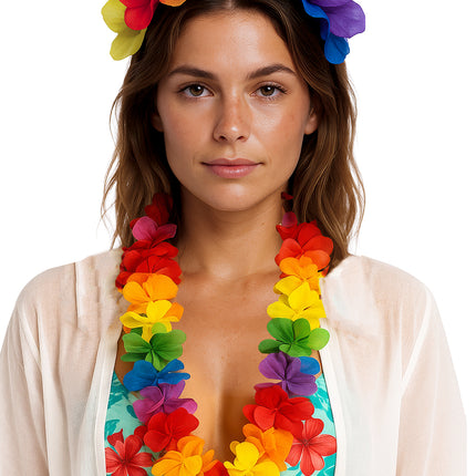 Bandeau à fleurs multicolores