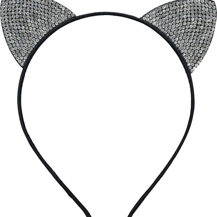 Bandeau de chat argenté