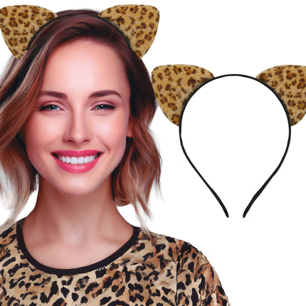 Bandeau de cheveux Léopard Marron/Jaune